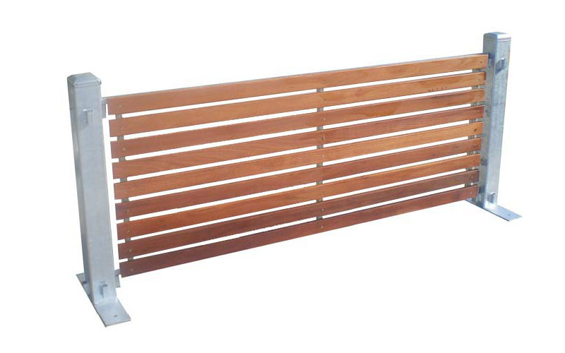 Timber slatted fence