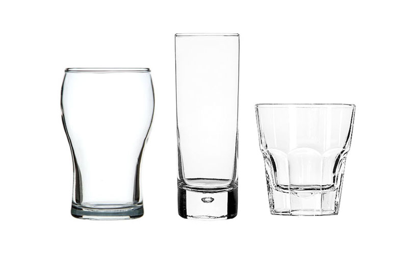 Washington Glass,   Centra High Ball Glass  &  Libbey Tumblers 