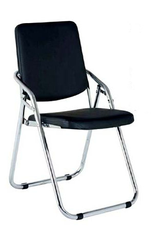 black padded chair